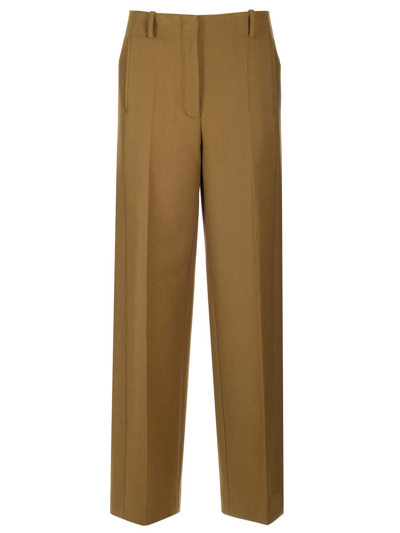 Tory Burch Stretch Wool Trousers In Green