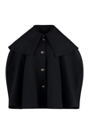 Nina Ricci Single-breasted Wool Coat In Black