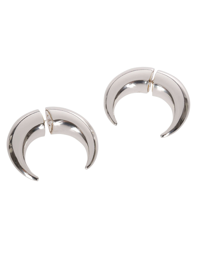 Marine Serre Chamanic Regenerated Tin Earrings In Silver