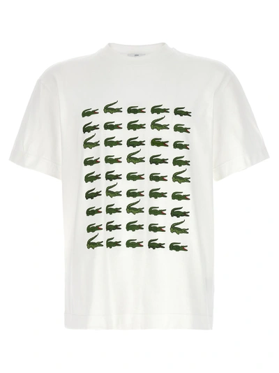 Lacoste Kids' Crocodile Print Cotton T-shirt - 5 Years In White