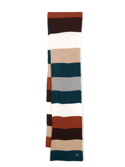 Maison Kitsuné Preppy Striped Scarf In Multicolour