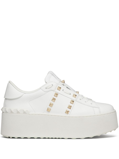 VALENTINO GARAVANI ROCKSTUD FLATFORM SNEAKERS - WOMEN'S