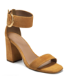 Aerosoles Lawrence Heeled Sandal In Tan Faux Suede