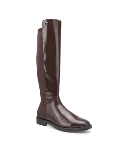 Aerosoles Trapani Boot-casual Boot-tall In Java Patent - Faux Leather