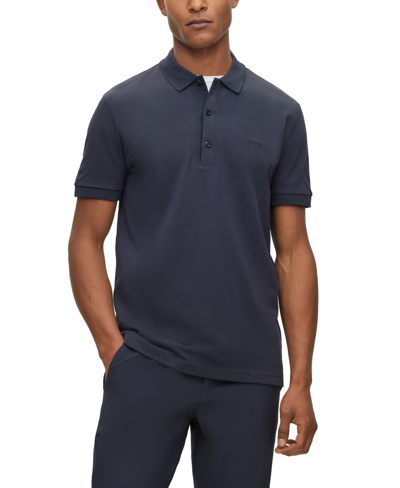Hugo Boss Boss By  Men's Logo Detail Slim-fit Polo Shirt In Navy