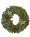 International Christmas Innovation Natural Noble Fir Fresh Holiday Wreath, 22"
