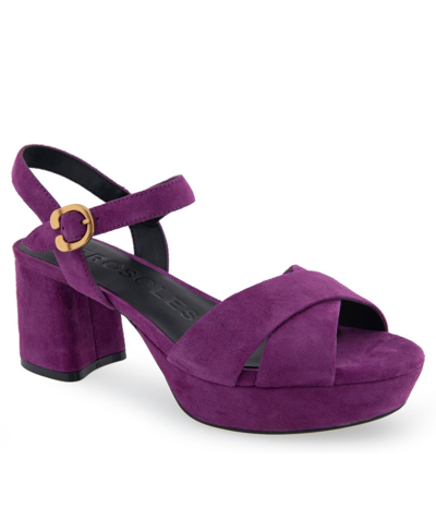 Aerosoles Women's Cosmos Platform In Dark Purple Suede