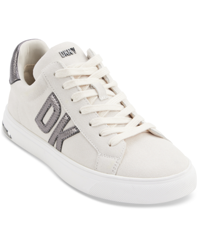 Dkny Women's Abeni Lace Up Low Top Sneakers In Pebble