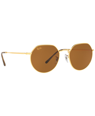 Ray Ban Unisex Jack Sunglasses, Rb3565l In Gold