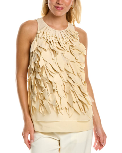 Brunello Cucinelli Petal Silk-blend Top In Multi