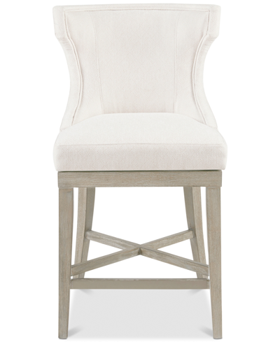 Madison Park Carson 25.25" High Counter Stool With Swivel Seat In Cream