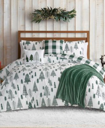 Jessica Sanders Wintertime Reversible Comforter Sets In Green