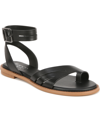 Franco Sarto Greene Womens Faux Leather Slingback Sandals In Black Leather