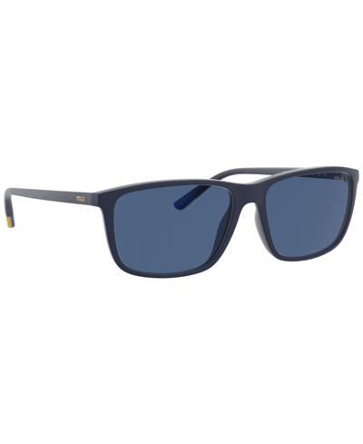Polo Ralph Lauren Men's Sunglasses Ph4171 In Matte Navy Blue