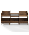 Crosley Furniture Liam 3pc Medium-density Fiberboard (mdf) Record Player Stand And Vinyl Storage Set In Walnut
