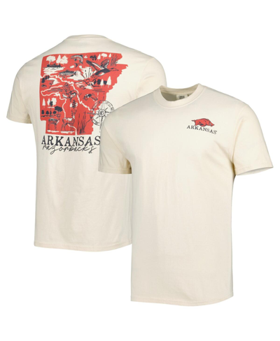 Image One Men's Cream Arkansas Razorbacks Hyperlocal T-shirt