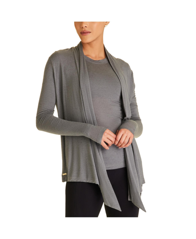 Alala Adult Women Washable Cashmere Blend Cardigan In Charcoal