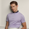 Ralph Lauren Purple Label Lisle Crewneck T-shirt In Pastel Purple