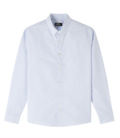 Apc Greg Shirt In Iaa - Blue