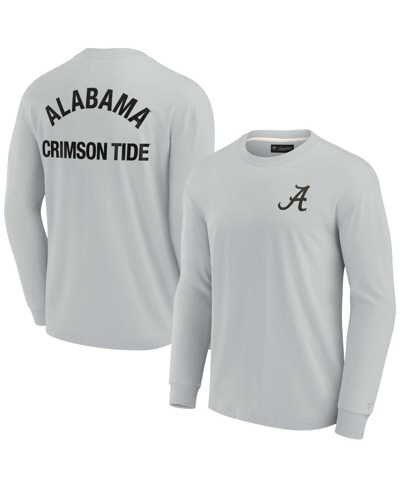 Fanatics Signature Unisex  Gray Alabama Crimson Tide Super Soft Long Sleeve T-shirt