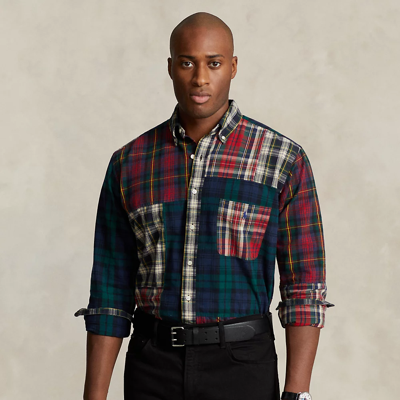 Polo Ralph Lauren Men's Cotton Classic-fit Plaid Oxford Fun Shirt In