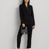 Ralph Lauren Tanner Leather Small Crossbody Bag In Black