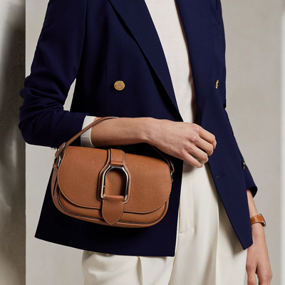 Polo Ralph Lauren Welington Calfskin Shoulder Bag In Rl Gold