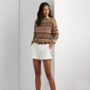 Ralph Lauren Pleated Double-faced Cotton Short In White
