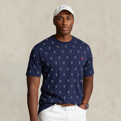 Polo Ralph Lauren Logo-anchor Jersey T-shirt In Newport Navy