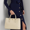 Ralph Lauren Marcy 36 Large Satchel Bag In Explorer Sand
