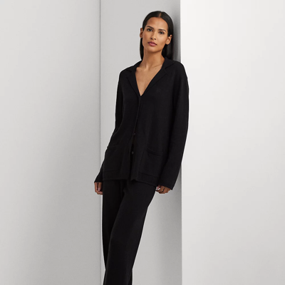 Ralph Lauren Cotton-cashmere Sleep Set In Black