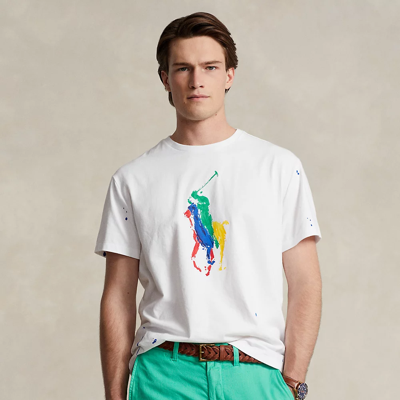 Ralph Lauren Classic Fit Big Pony Jersey T-shirt In White