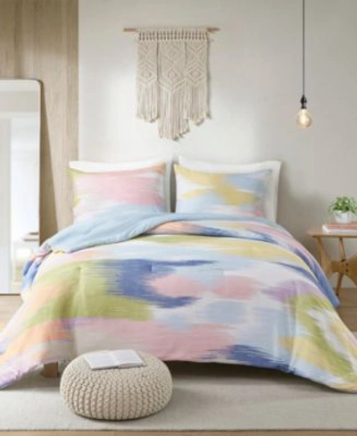 Intelligent Design Terra Modern Comforter Sets In Blue Multi