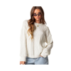 Edikted Jessy Oversize Cotton Cable Stitch Sweater In Cream