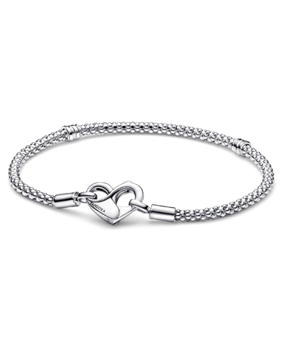 Pandora Moments Studded Chain Bracelet In Silver