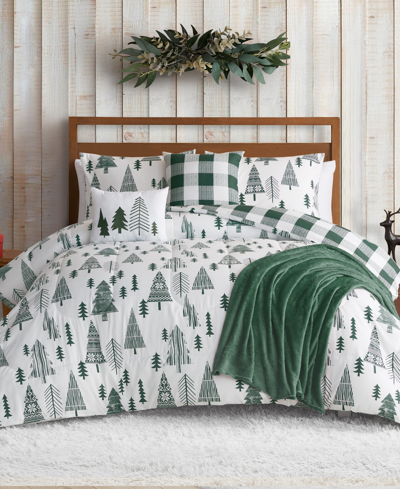 Jessica Sanders Wintertime Reversible 6-pc. Comforter Set, Queen In Green