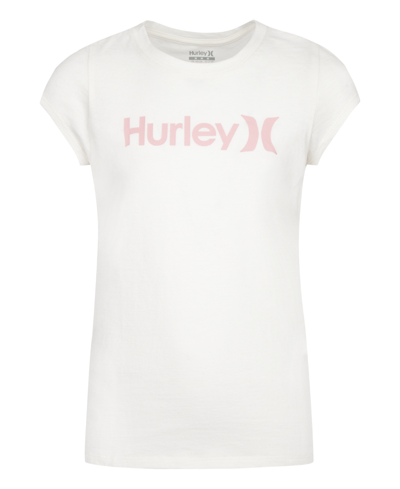 Hurley Kids' Big Girls One And Only Short Sleeve T-shirt In Marshmallow