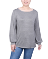 NY COLLECTION PETITE LONG SLEEVE TUNIC TOP