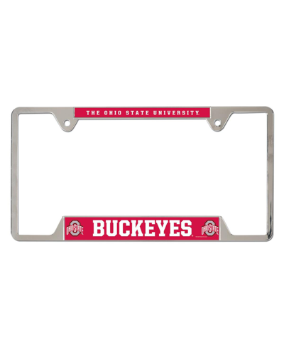 Wincraft Ohio State Buckeyes Metal License Plate Frame In Silver,red