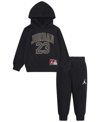 Jordan Boys Toddler 2t-4t 2-piece Jersey Pack Pullover Hoodie And Jogger Pants Set In Black,gold