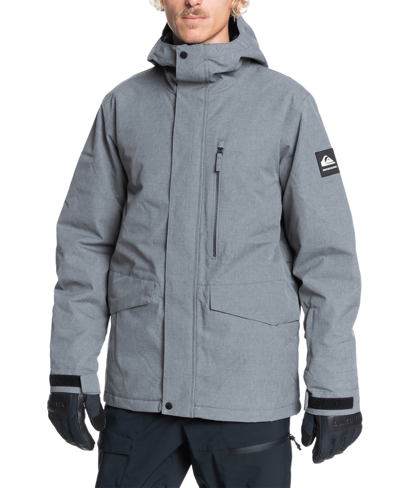 Quiksilver Men's Snow Mission Solid Jacket In Heather Gray