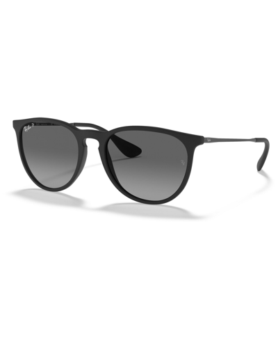 Ray Ban Women's Erika Polarized Sunglasses, Rb4171 In Black Matte,grey Gradient