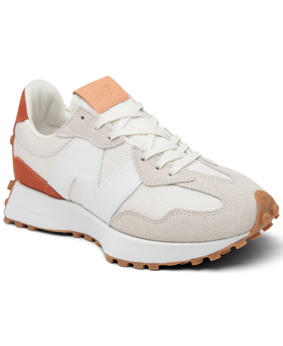 New Balance Mesh Spliced Casual Sneakers In White