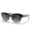 Ray Ban Unisex State Street Sunglasses, Gradient Rb2186 In Gradient Gray Havana