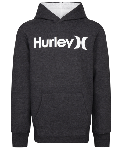 Hurley Kids' Big Boys Heat Fleece Pullover Hoodie In Armory