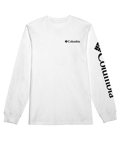 Columbia Men's Fundamentals Graphic Long Sleeve T-shirt In White,black