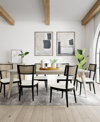 MACY'S LAGUNA 7PC DINING SET (TABLE + 6 CANE BACK CHAIRS)