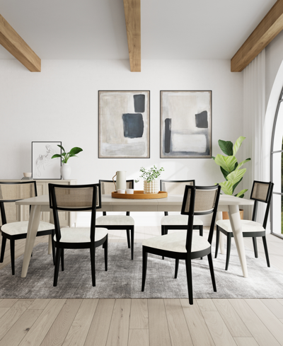 Macy's Laguna 5pc Dining Set (table + 4 Cane Back Chairs) In No Color