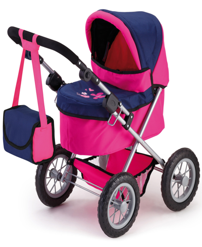 Bayer Design Kids' Dolls Blue, Hot Pink, Butterfly Trendy Pram In Multi