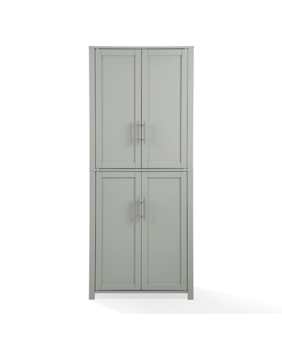 Crosley Furniture Savannah 28" Medium-density Fiberboard (mdf) Tall Kitchen Storage Pantry In Gray